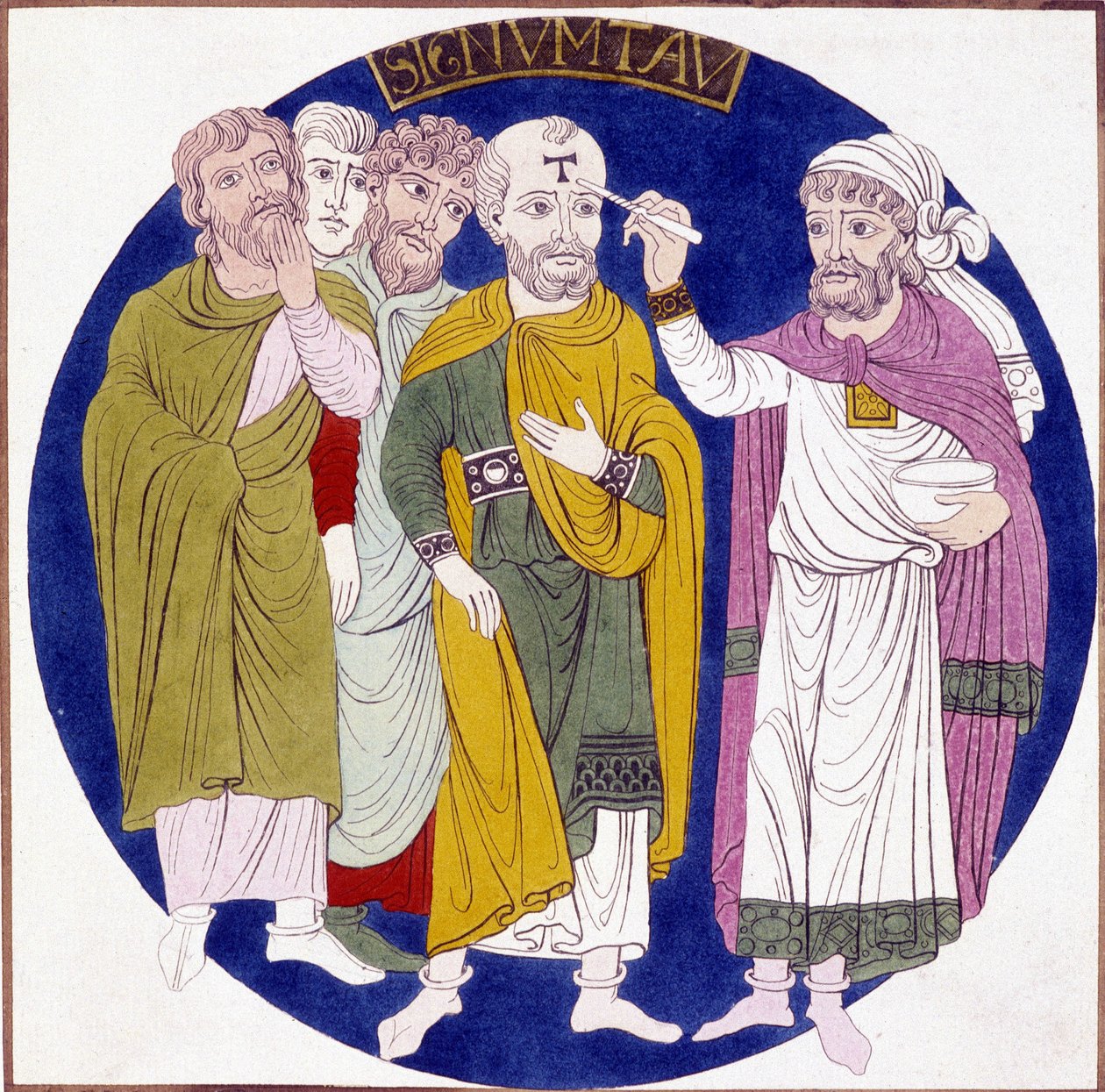 Znázornění vysvěcení předvečera z 19. století podle malby na skle z doby abbé Sugera od Unknown artist