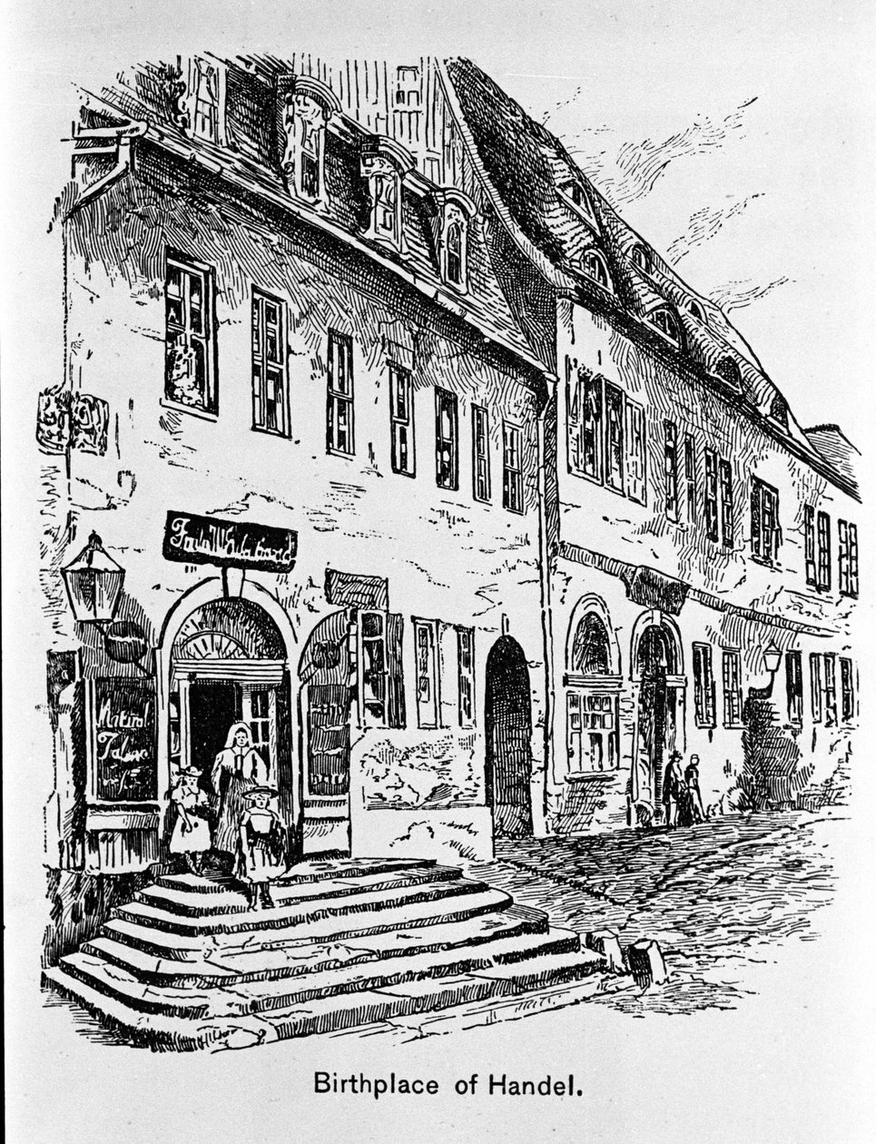 Reprezentace domu, kde se narodil George Frideric Handel (George Frideric Handel od Unknown artist