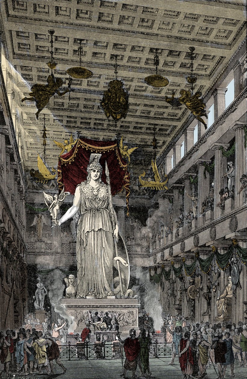 Reprezentace vnitřku Parthenonu od Unknown artist