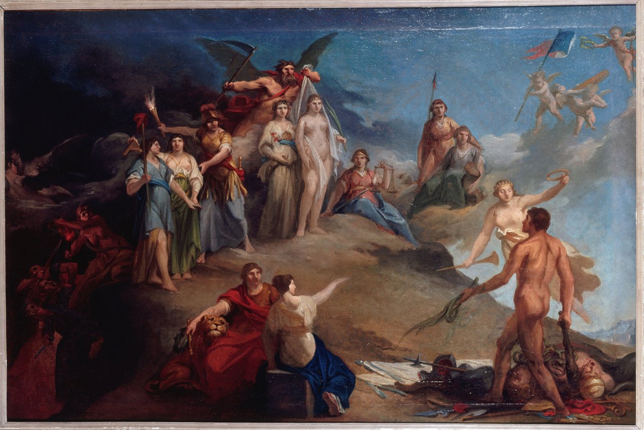 Revoluční alegorie, asi 1790 (olej) od Unknown artist