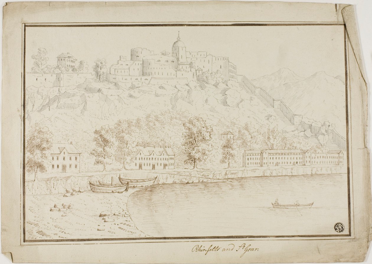 Rhinefelts a Saint Goar od Unknown artist