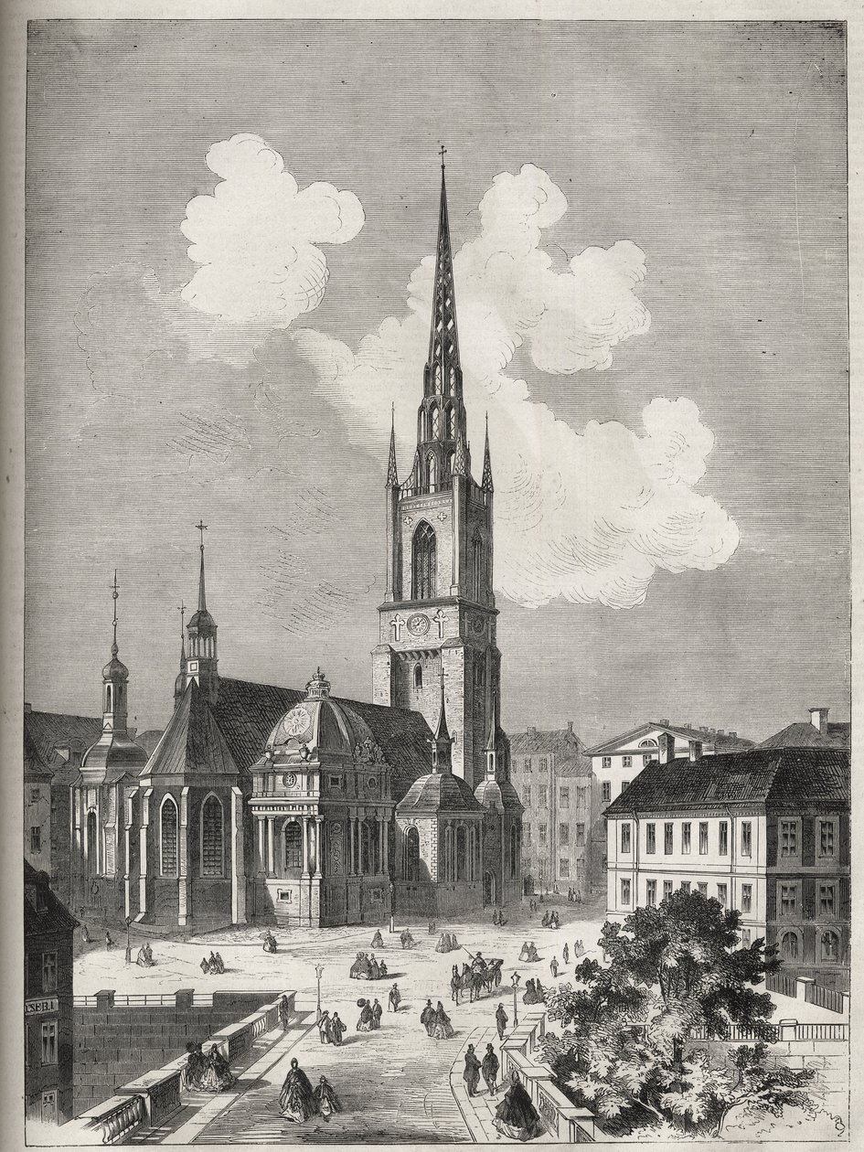 Kostel Riddarholmen - Kostel Riddarholm ve Stockholmu - 1866 - od Unknown artist