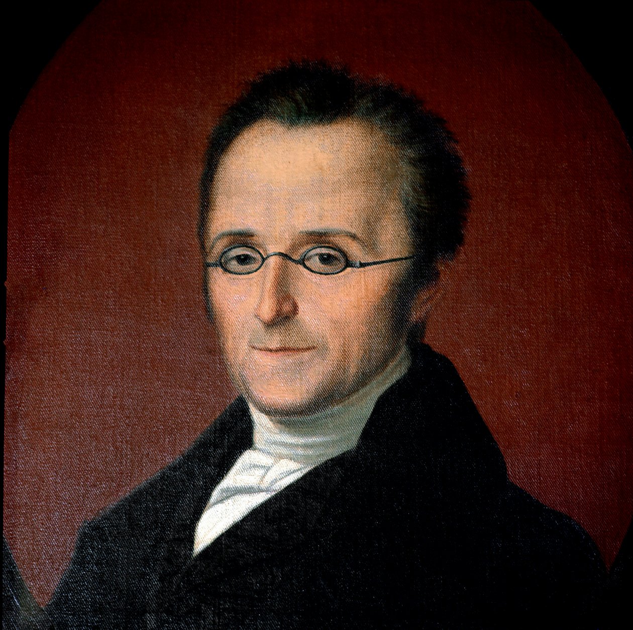 Risorgimento: "" Portrét italského patriota Silvia Pellica (1789-1854) "Anonymní obraz Saluzzo z 19. století, Museo di Casa Cavassa od Unknown artist