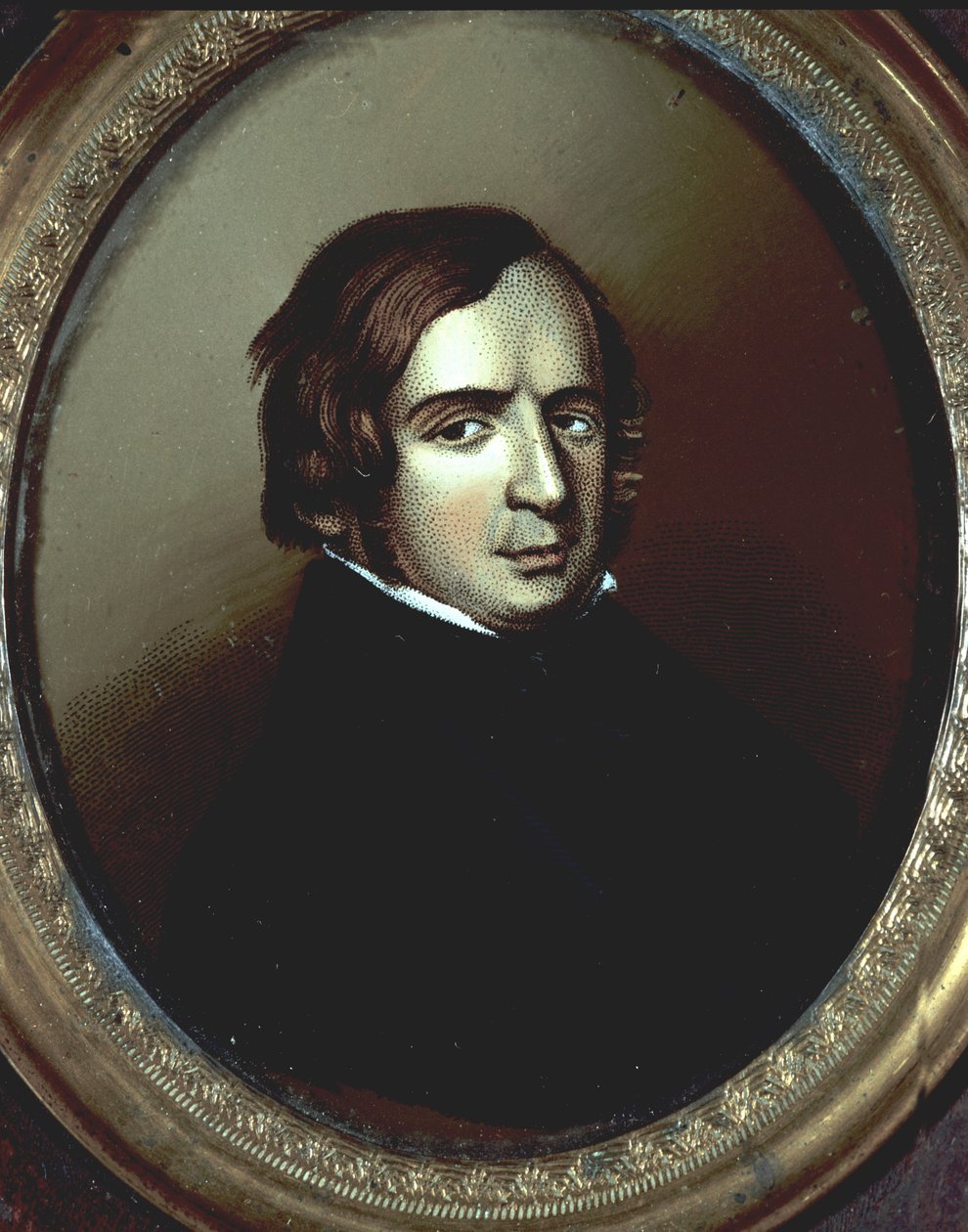 Risorgimento: "" Portrét politika, italského filozofa Vincenza Giobertiho (1801-1852) ". Miniatura na anonymní slonovině. Muzeum Risorgimento Milán od Unknown artist