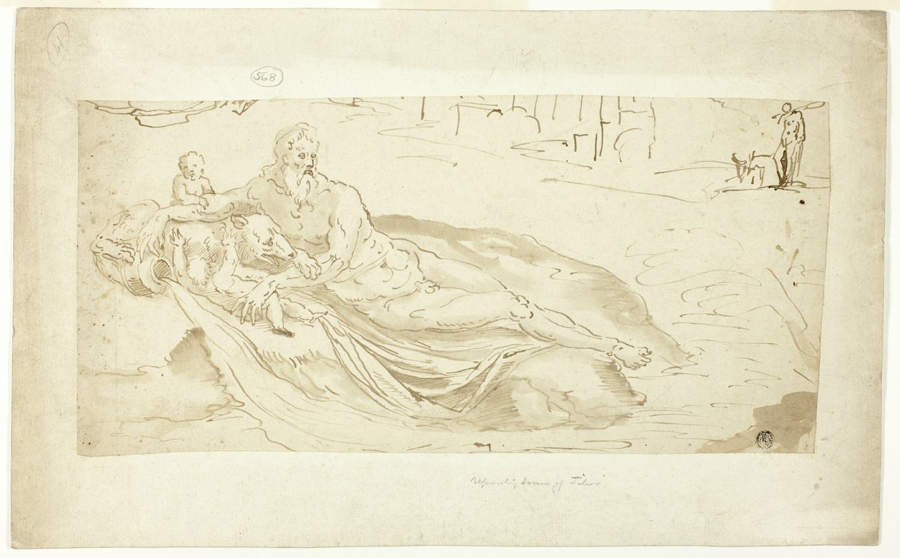 Řeka Tiber s Romulem a Remem od Unknown artist