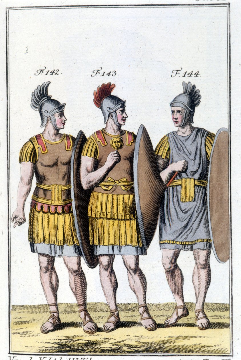římských legionářů. Rytina z počátku 19. století. od Unknown artist