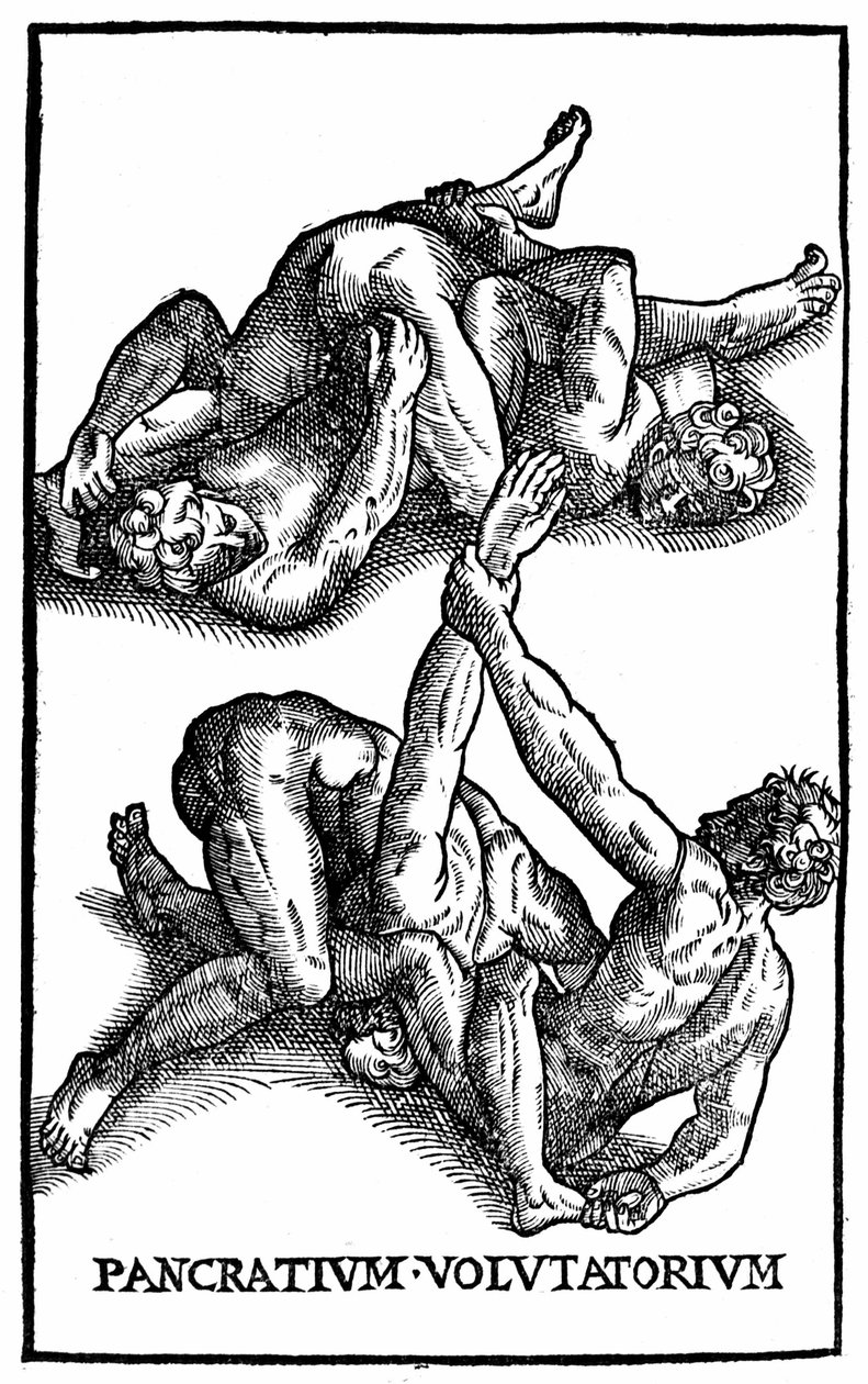 Římští zápasníci - v "gymnastice Jerome Mercuryho" od Unknown artist