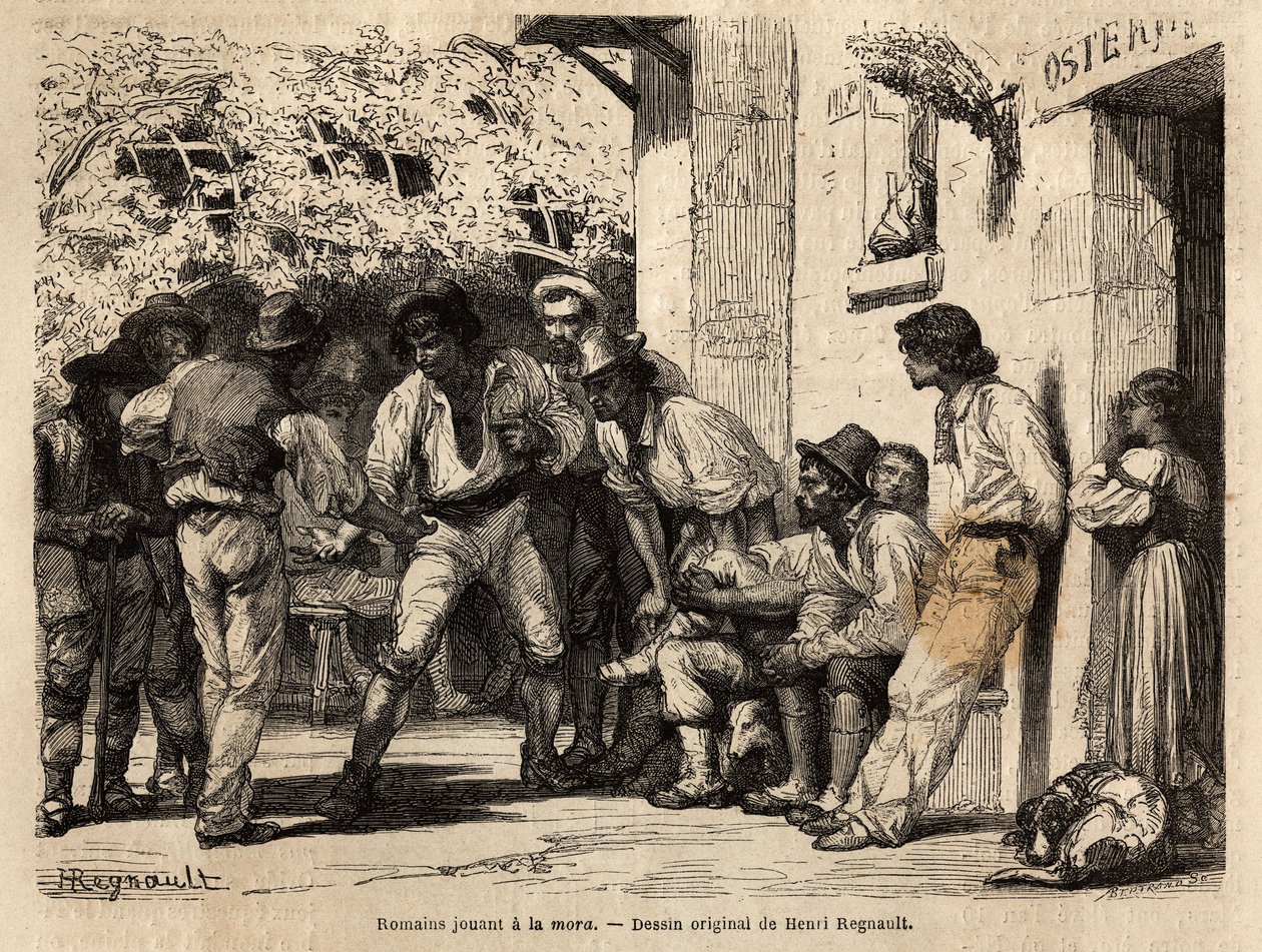 Římané hrají mora od Unknown artist