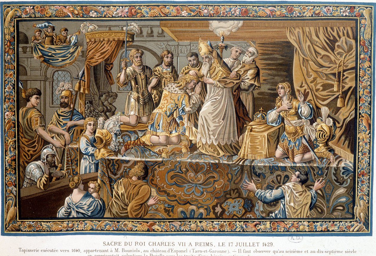 Posvátný král Karel VII. v Remeši 17. července od Unknown artist