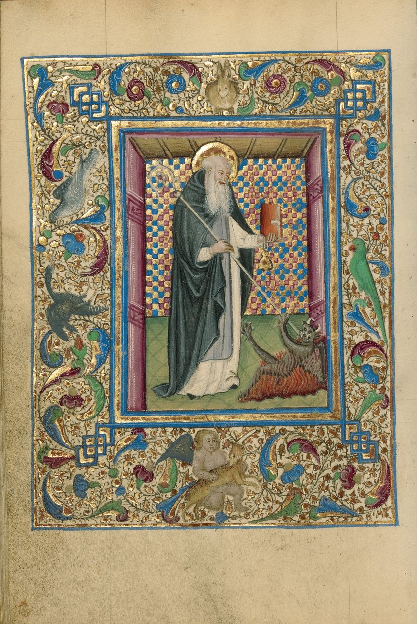 Svatý Antonín omezuje ďábla od Unknown artist