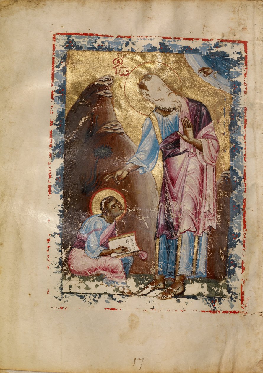 Svatý Jan Evangelista diktuje od Unknown artist
