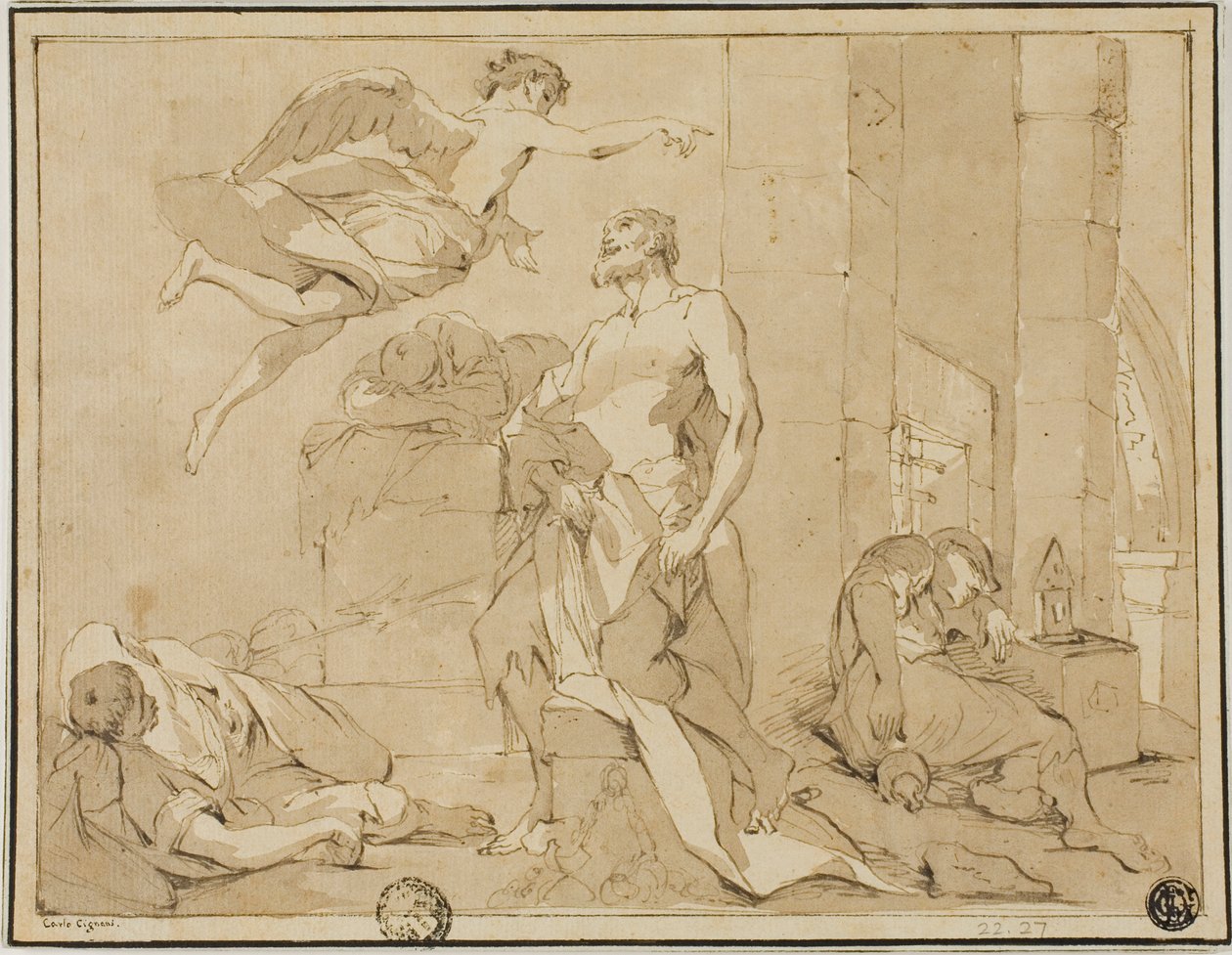Svatý Pavel zachráněn z vězení andělem od Unknown artist