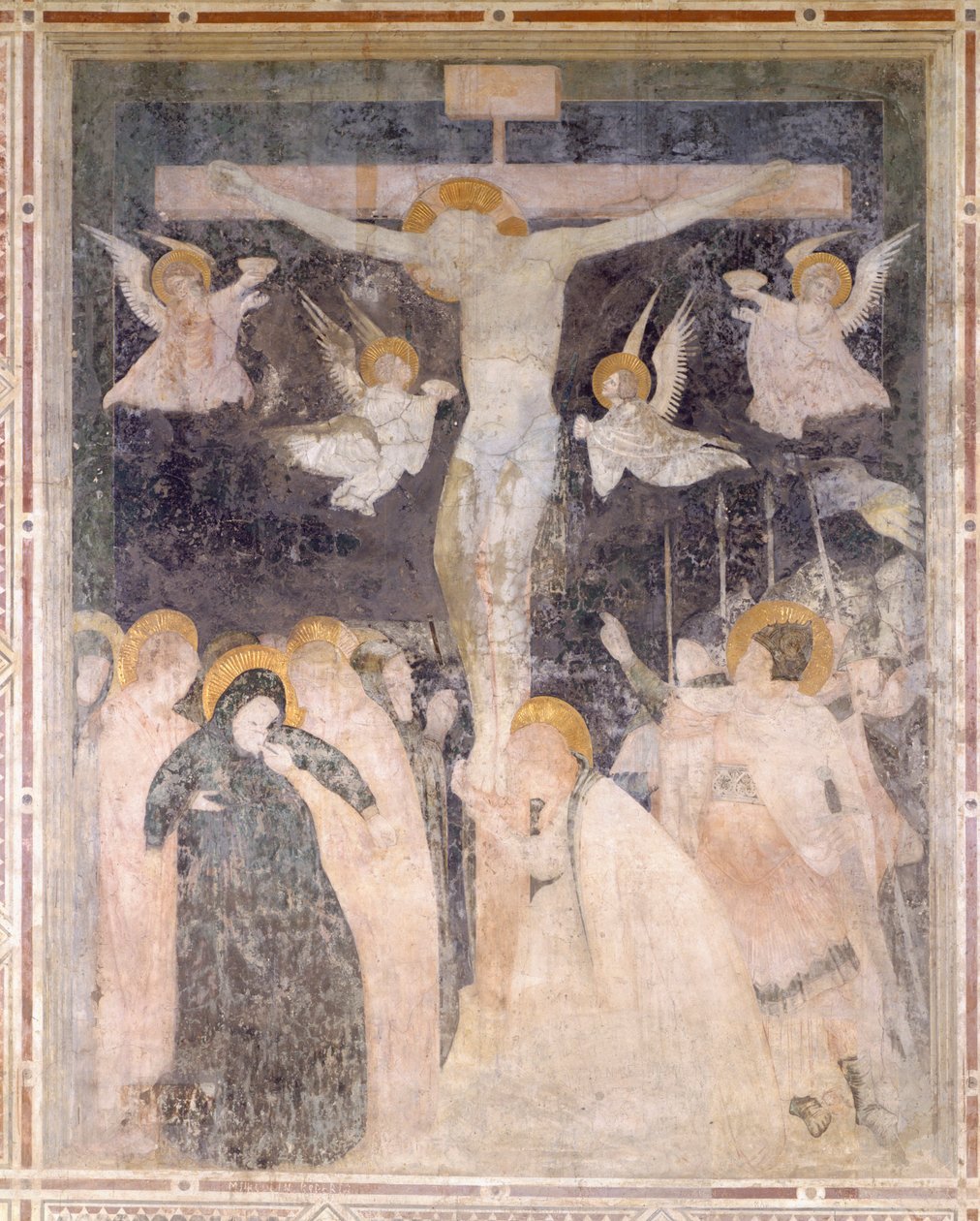 Scéna ukřižování, opatství Pomposa, Itálie od Unknown artist