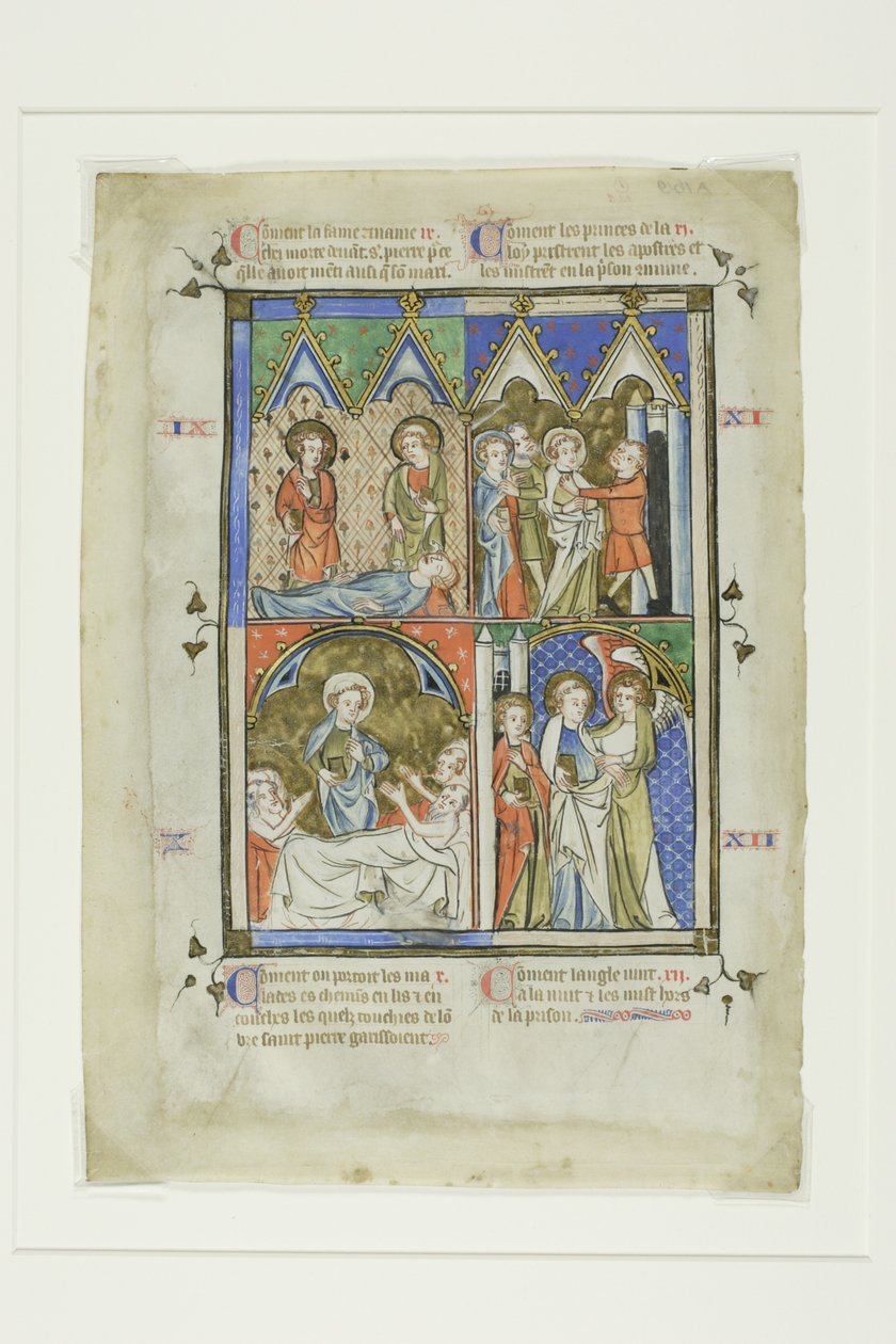 Výjevy ze zázraků svatého Petra z Bible historické neboli obrazového Nového zákona od Unknown artist