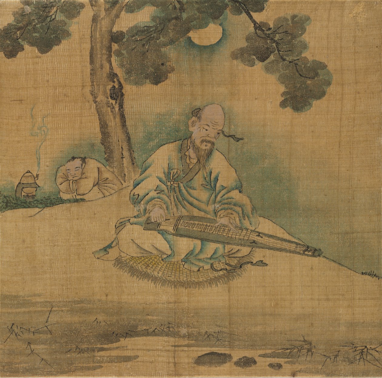 Scholar Hrající Qin od Unknown artist