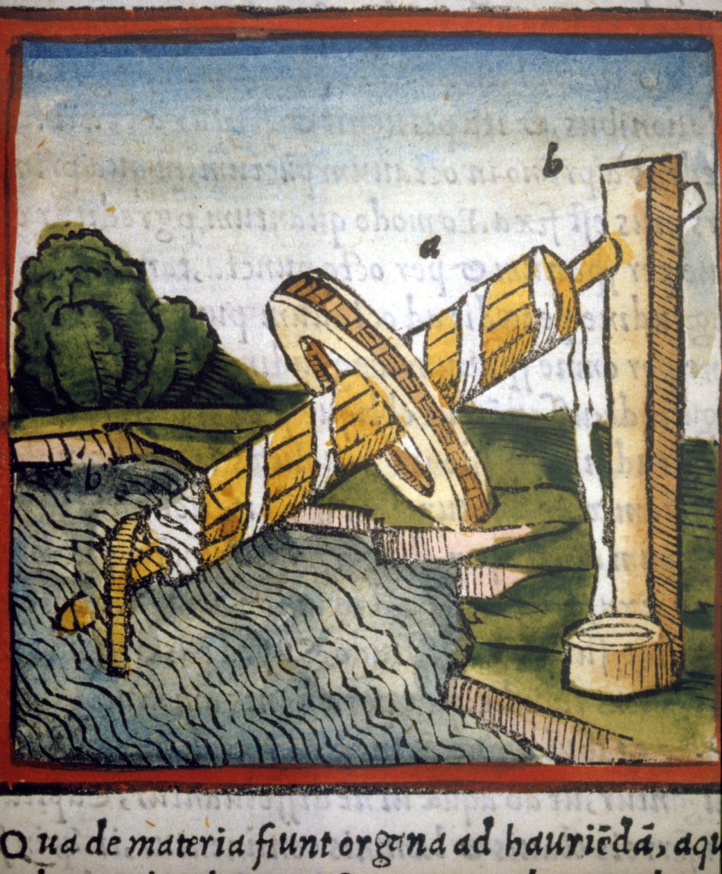 Archimédův šroub v „“De architectura““ od Vitruvy. 1630 od Unknown artist