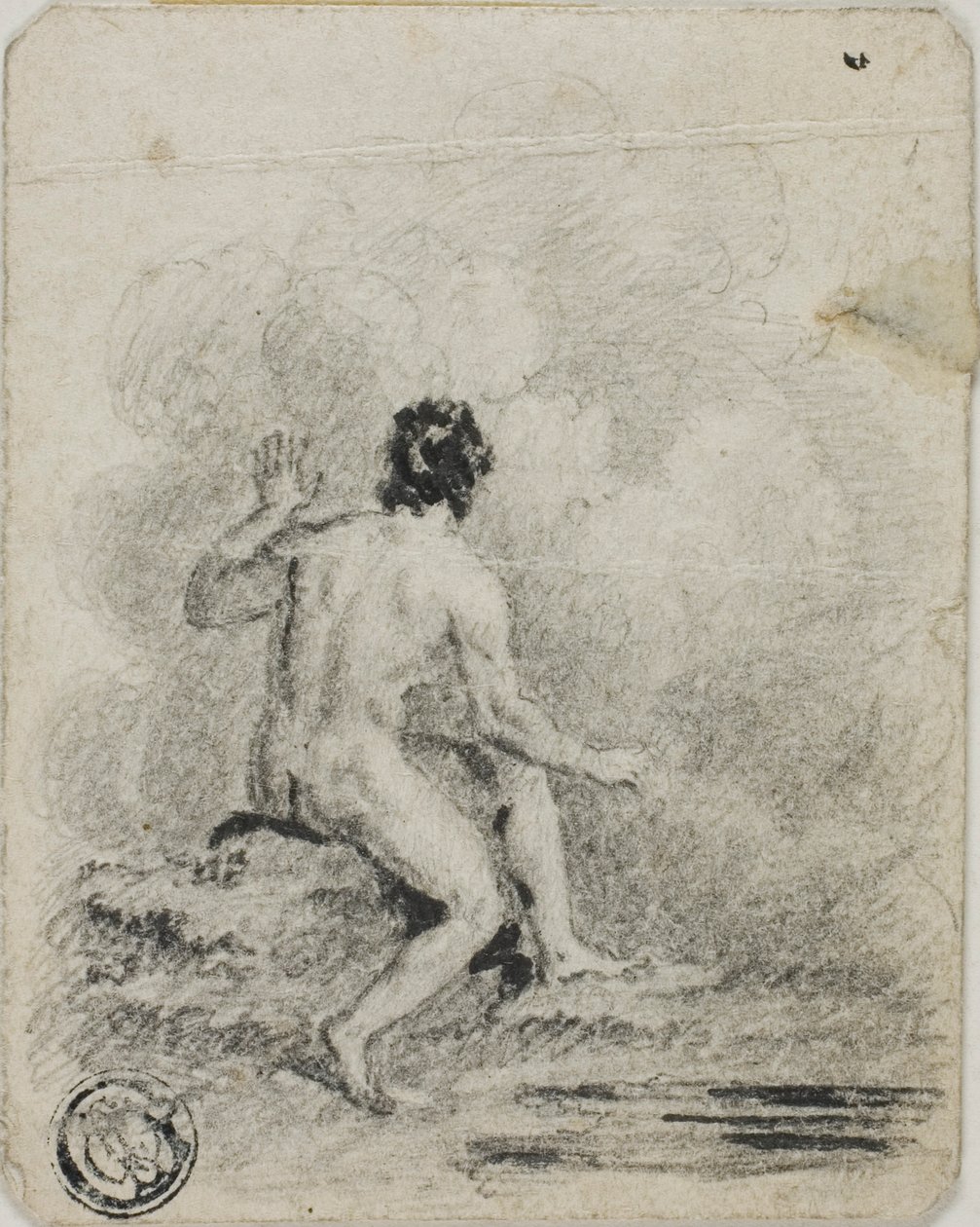 Sedící mužský akt od Unknown artist