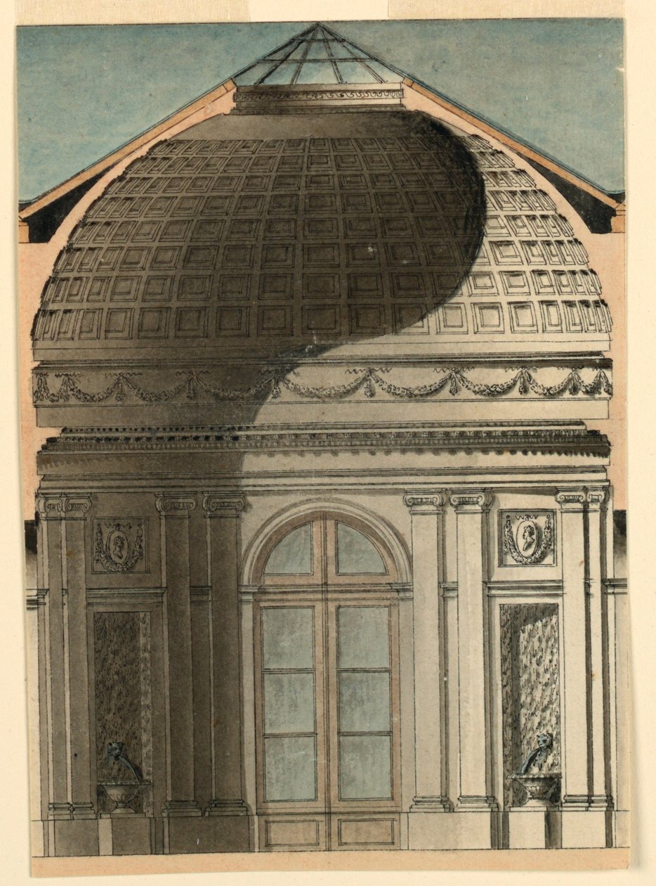 Část kruhového pavilonu od Unknown artist