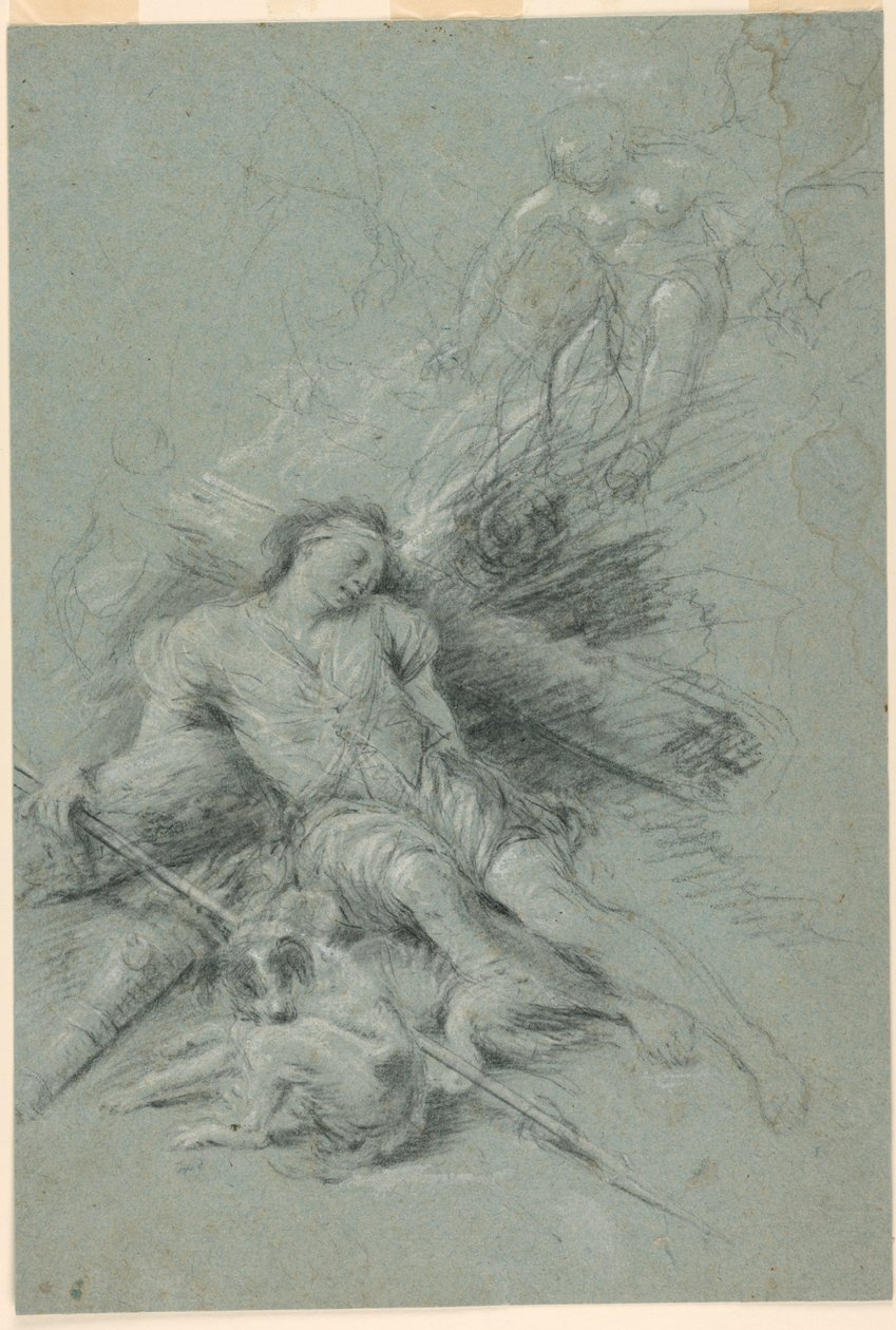 Selene vidí spícího Endymiona od Unknown artist