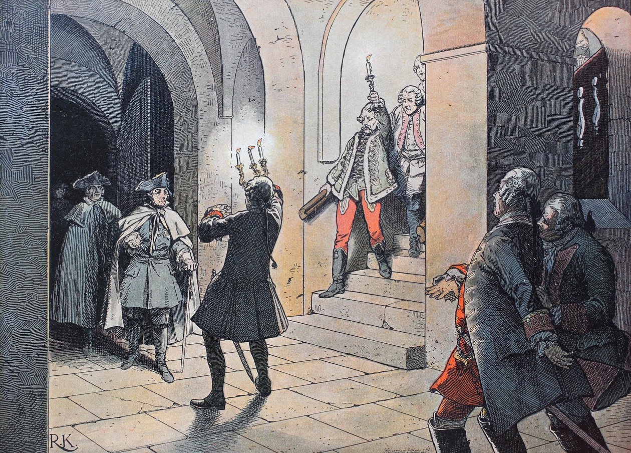 Sedmileté války, mezi 1756 a 1763, král Fridrich Veliký od Unknown artist