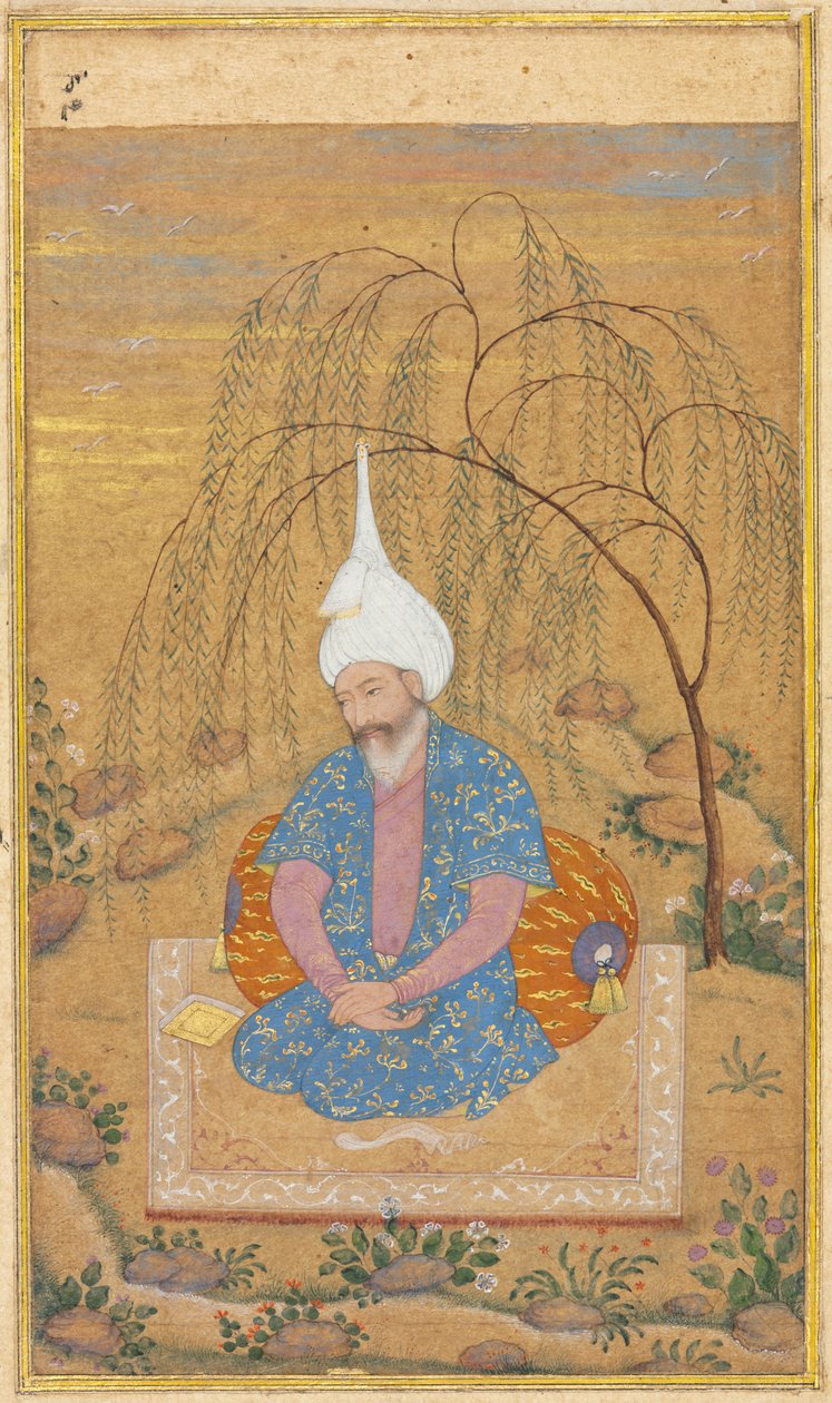 Shah Tahmasp I (1514-1576) Sedící v krajině od Unknown artist