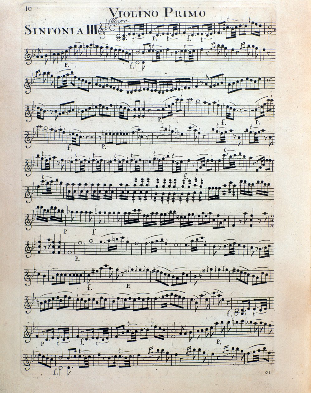 Notová stránka pro housle symfonie č. 3 od Christiana Cannabicha od Unknown artist