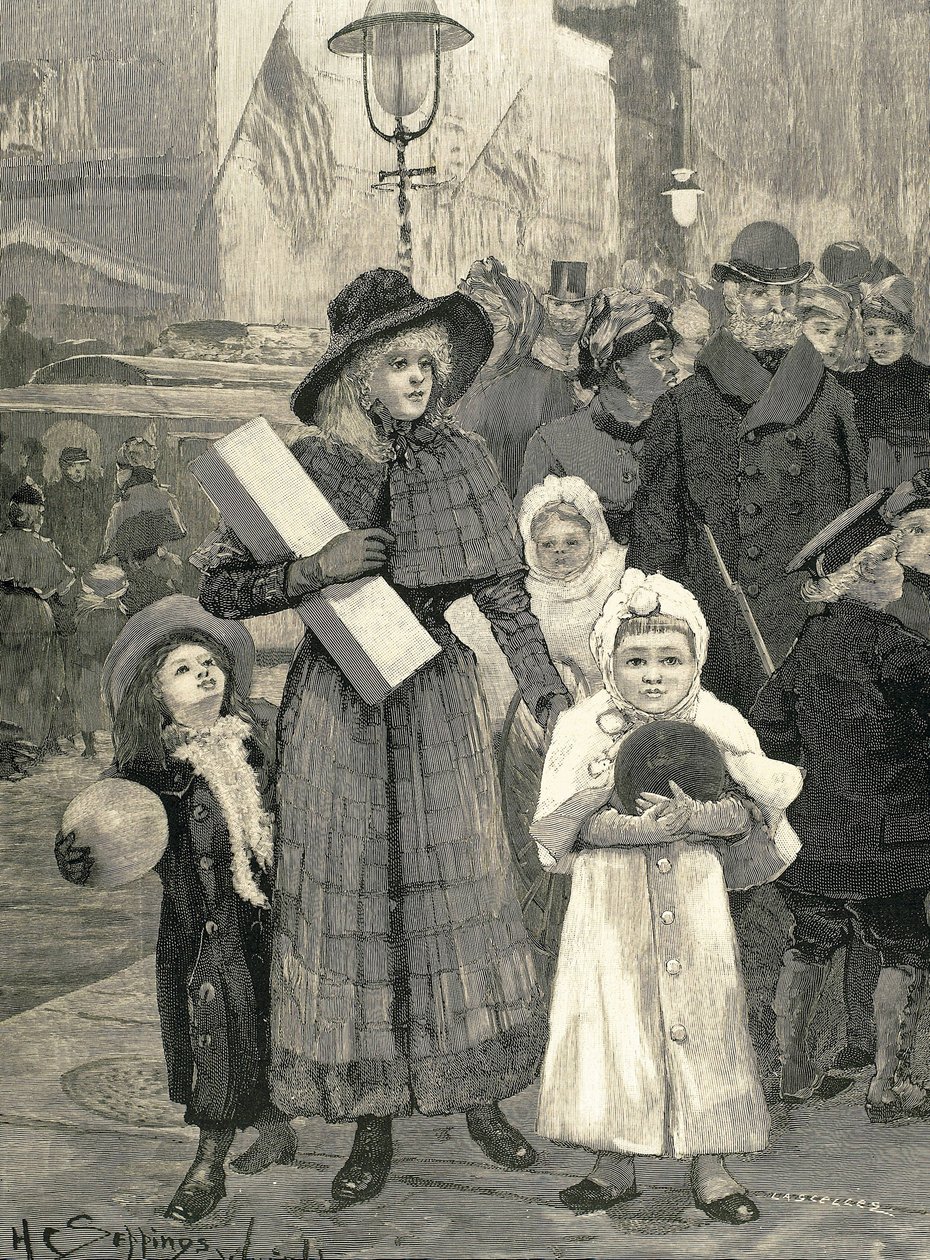 Nakupování v New Yorku (1891). od Unknown artist