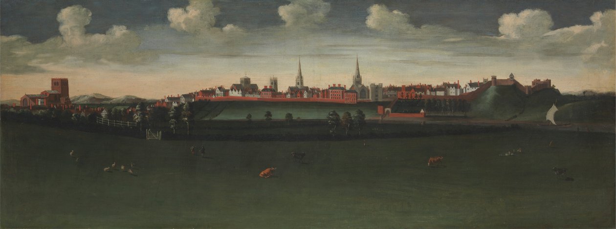 Shrewsbury Abbey od Unknown artist