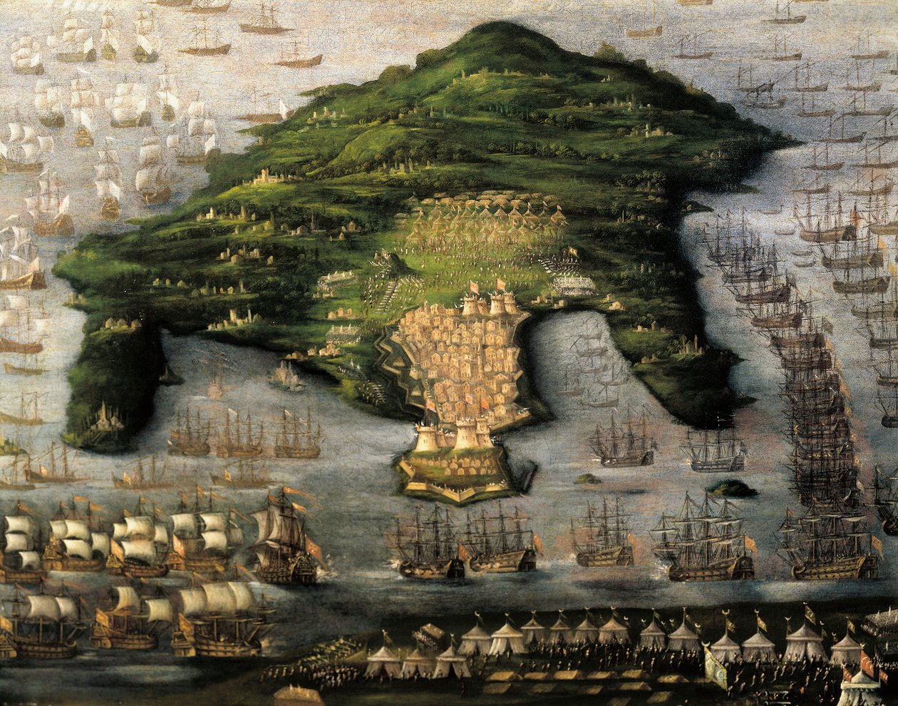 Obléhání Korfu, Řecko, neznámý umělec od Unknown artist