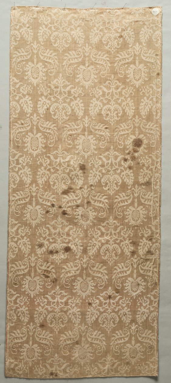 Fragment hedvábí a lnu od Unknown artist