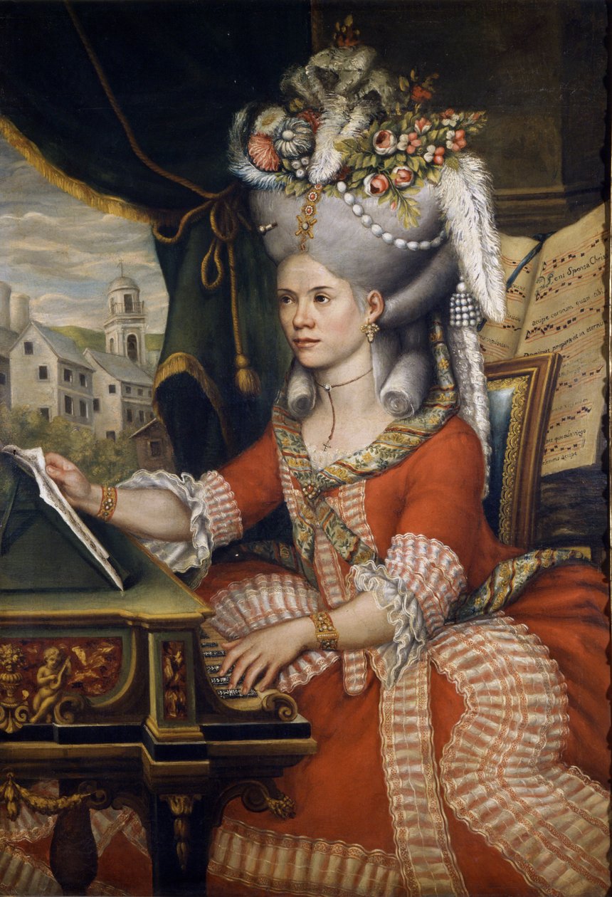 Zpěvačka Therese (Teresa) Lanti, milenka Casanovy. Anonymní. Muzeum Scala, Milán. od Unknown artist