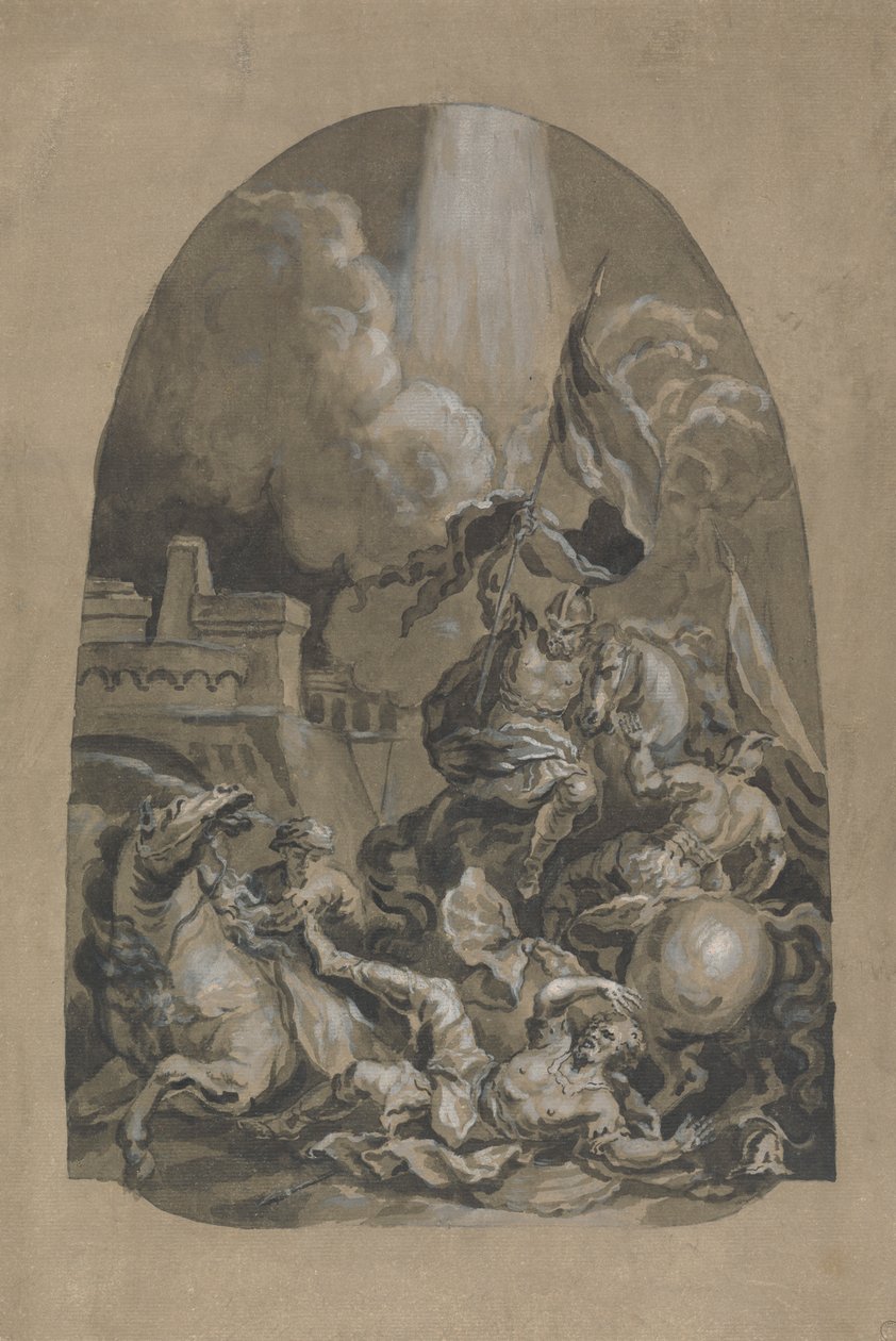 Náčrt pro olejomalbu "Obrácení sv. Pavla" od Unknown artist