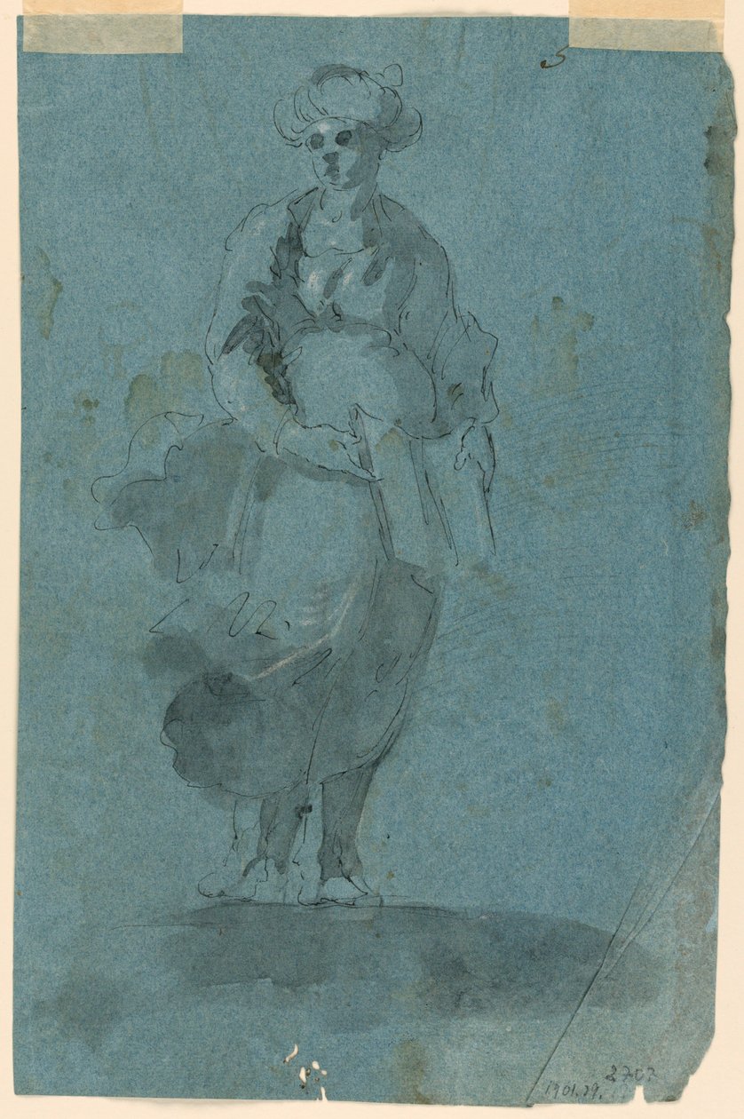 Náčrtky A) Sibyla (?); B) Janovo kázání od Unknown artist