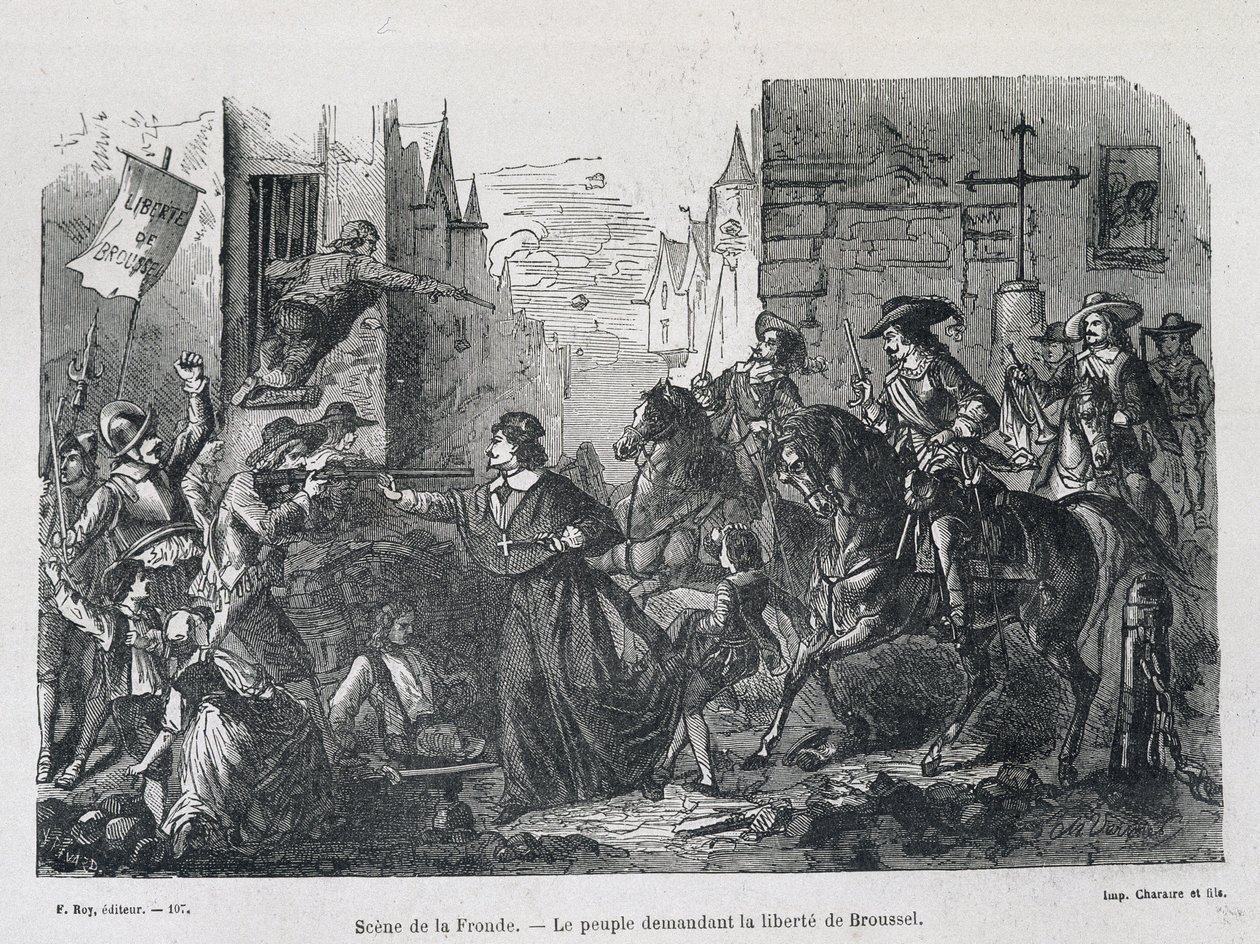 Sling Scene - Lidé volající po Brouselově svobodě v roce 1648 od Unknown artist