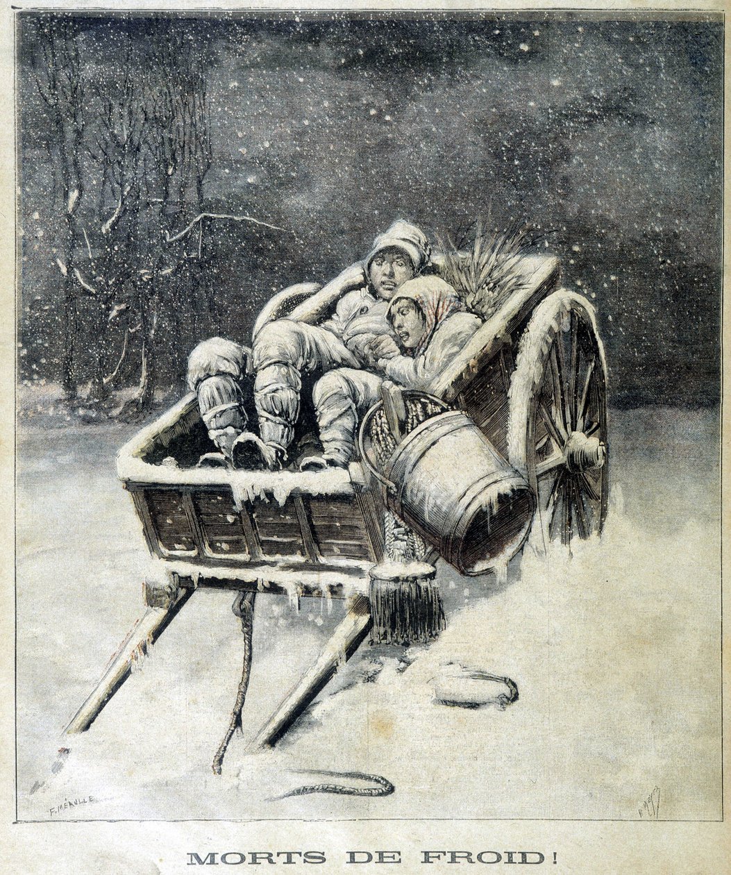 Malý komínový komín v blízkosti Fougères Dead from Frost - v “”Le Petit Journal”” od Unknown artist