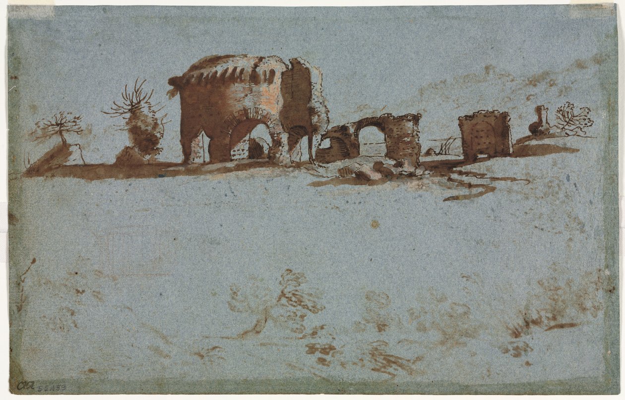 Malá skupina římských ruin (verze) od Unknown artist