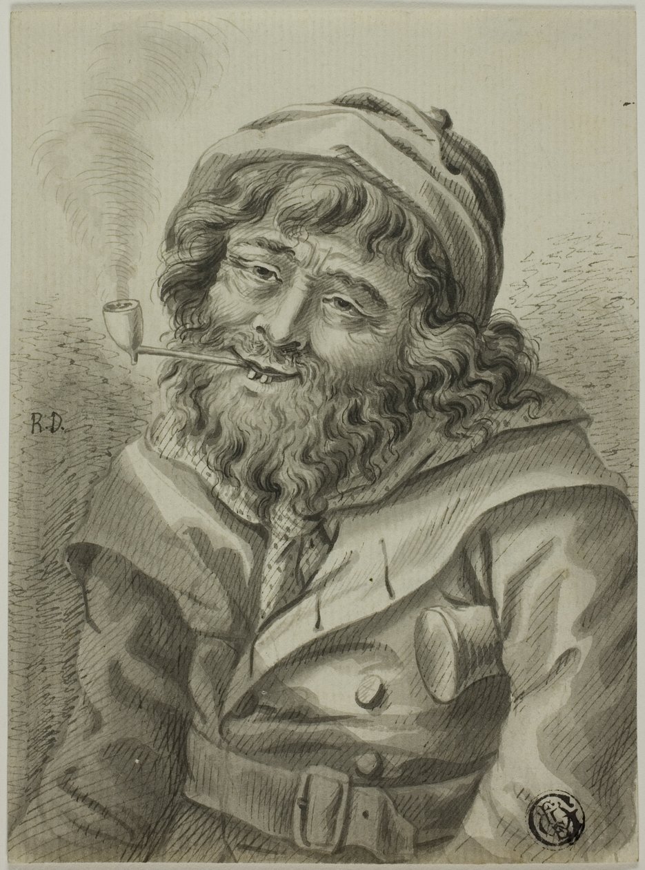 Kouření námořní kapitán od Unknown artist