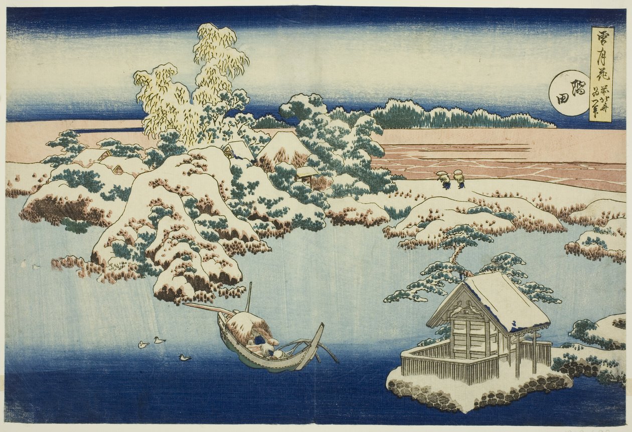 Sníh na řece Sumida, ze série Sníh, měsíc a květiny od Unknown artist