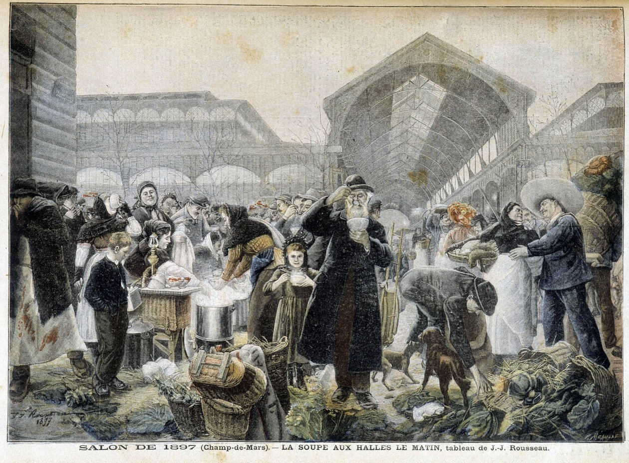 Soup aux halles le matin - v “”Le Petity Journal”” od Unknown artist