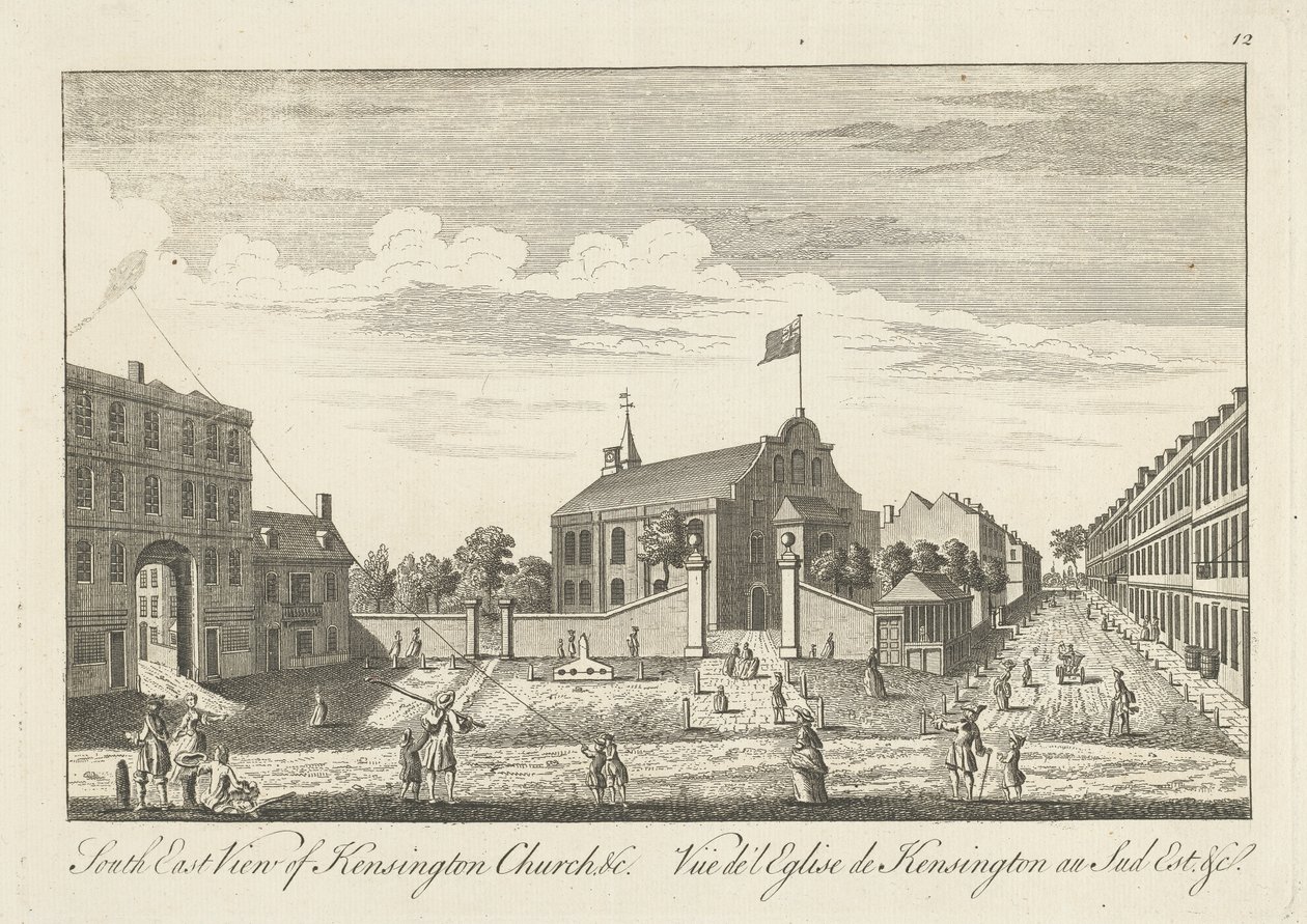 South East View of Kensington Church od Unknown artist