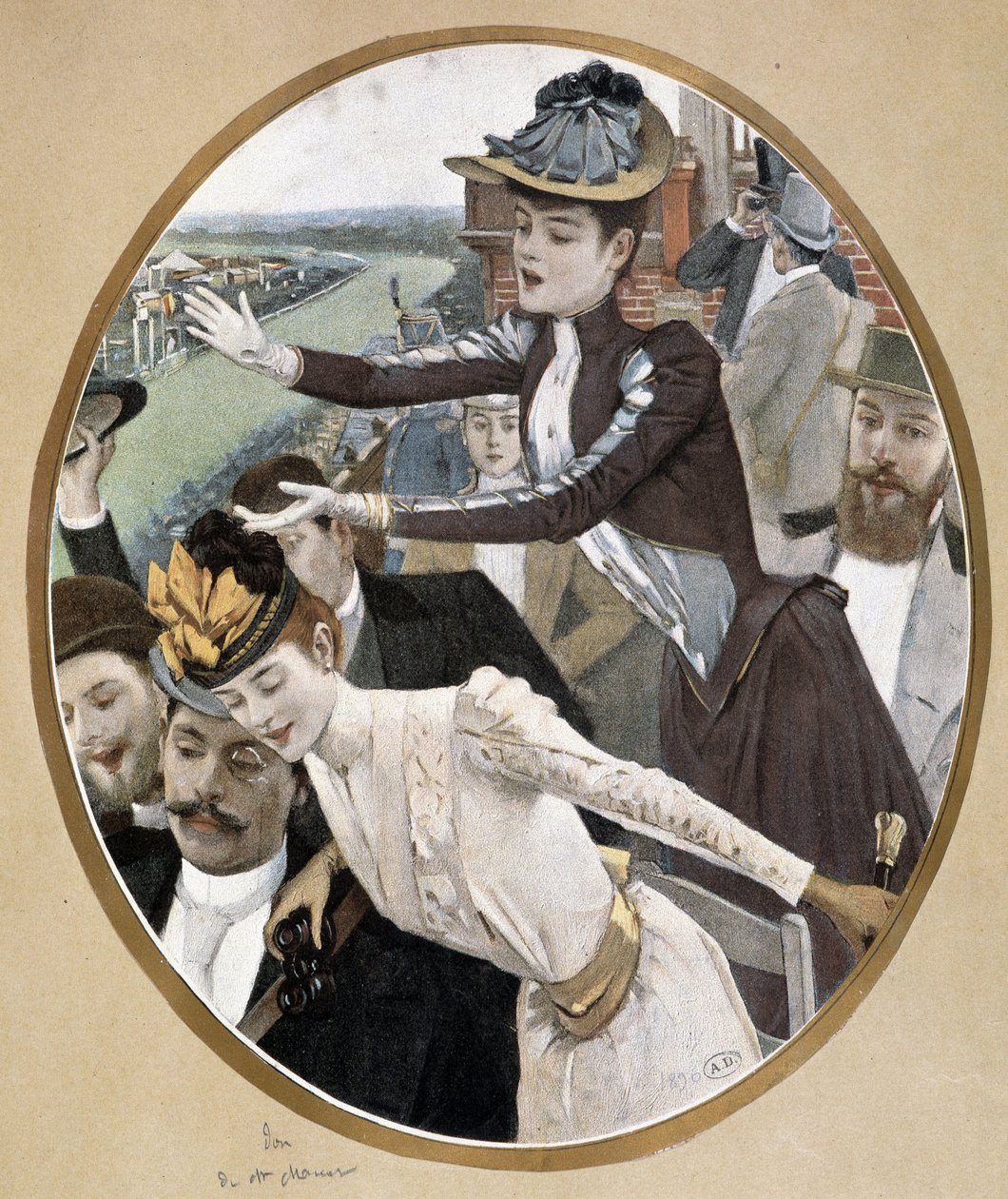 Diváci na závodech od Unknown artist