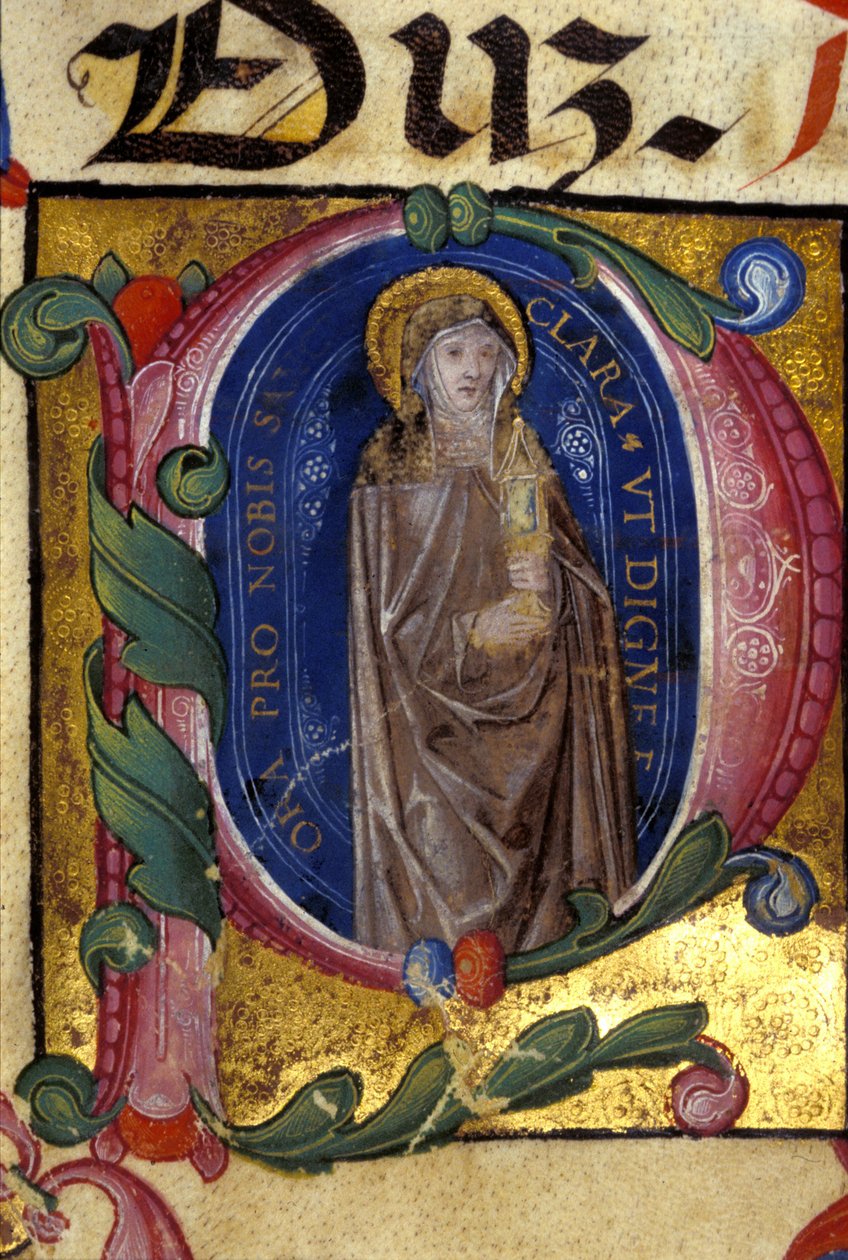 svatá Klára. Zakladatel Řádu klarisek (viz Assisi od Unknown artist