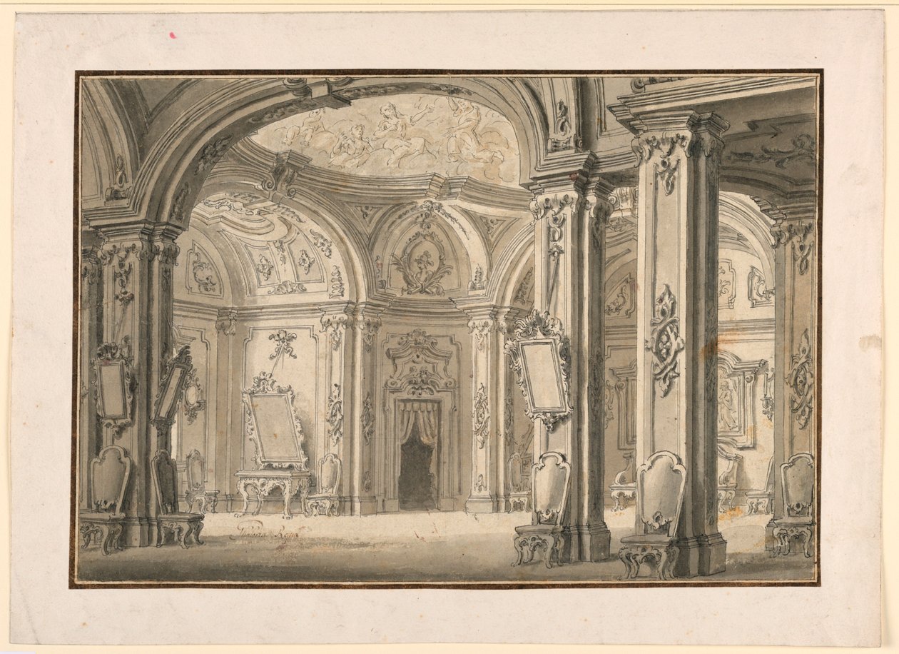 Scéna: Galerie v paláci od Unknown artist