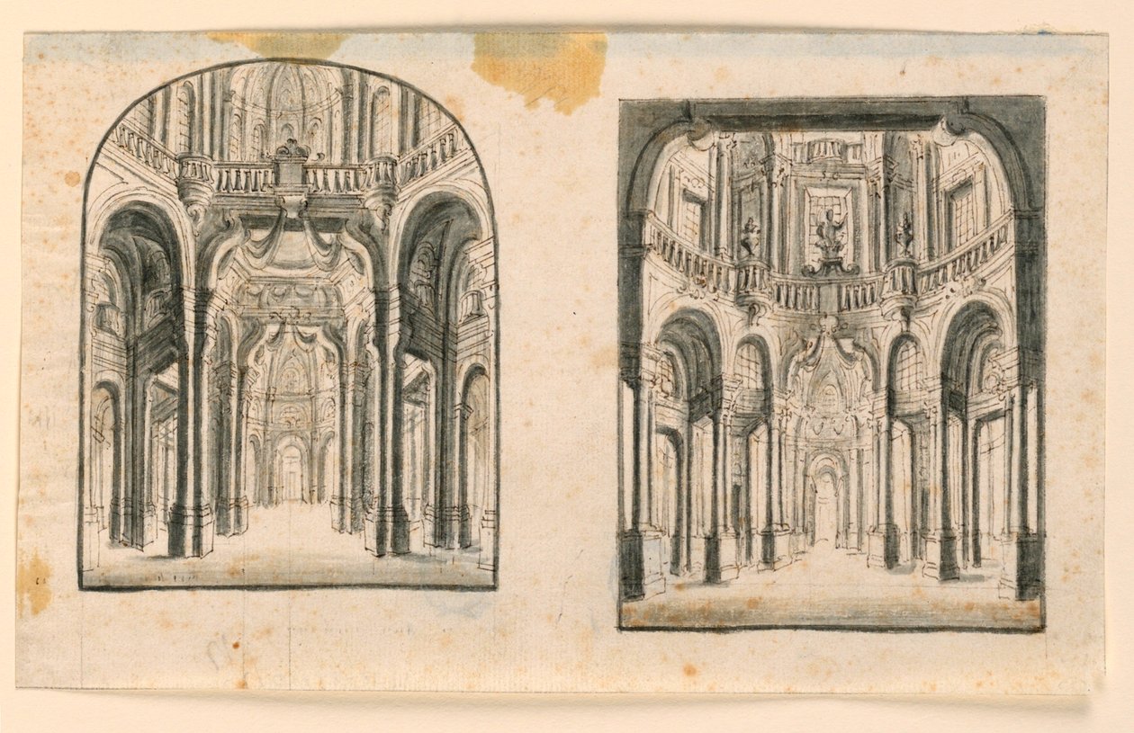 Scéna: Interiér palácových sálů od Unknown artist