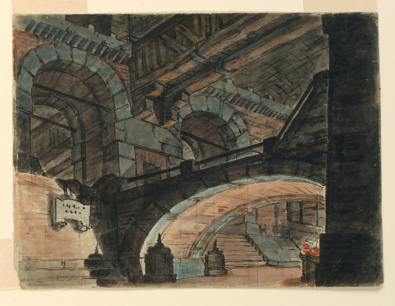 Scéna, interiér věznice od Unknown artist