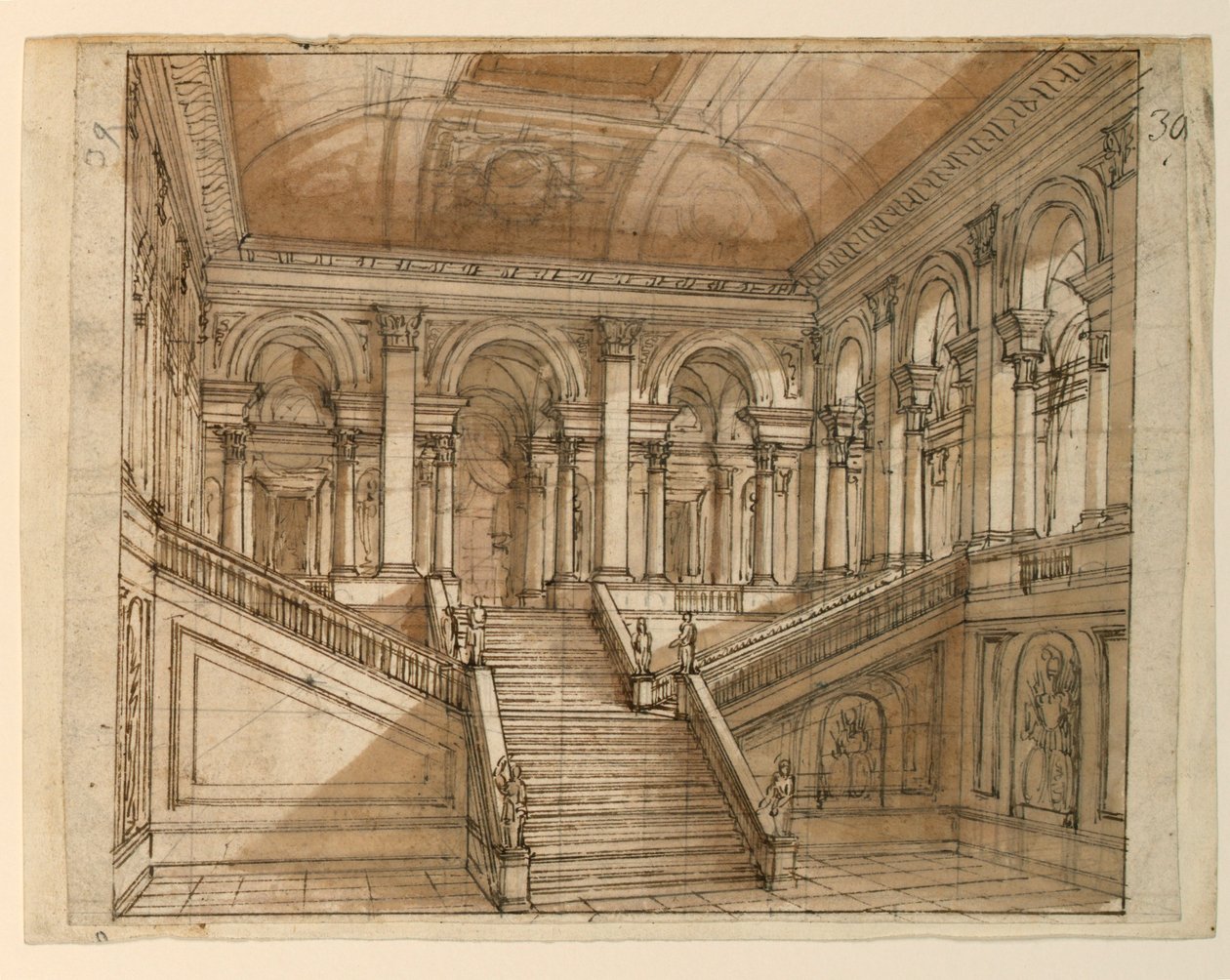 Scéna, interiér paláce od Unknown artist