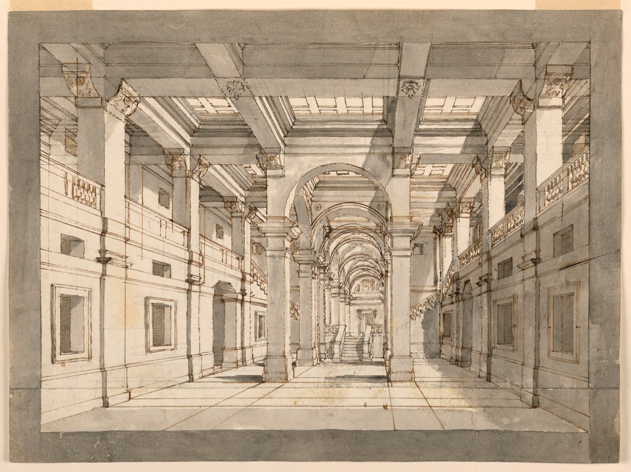 Scéna, interiér paláce od Unknown artist