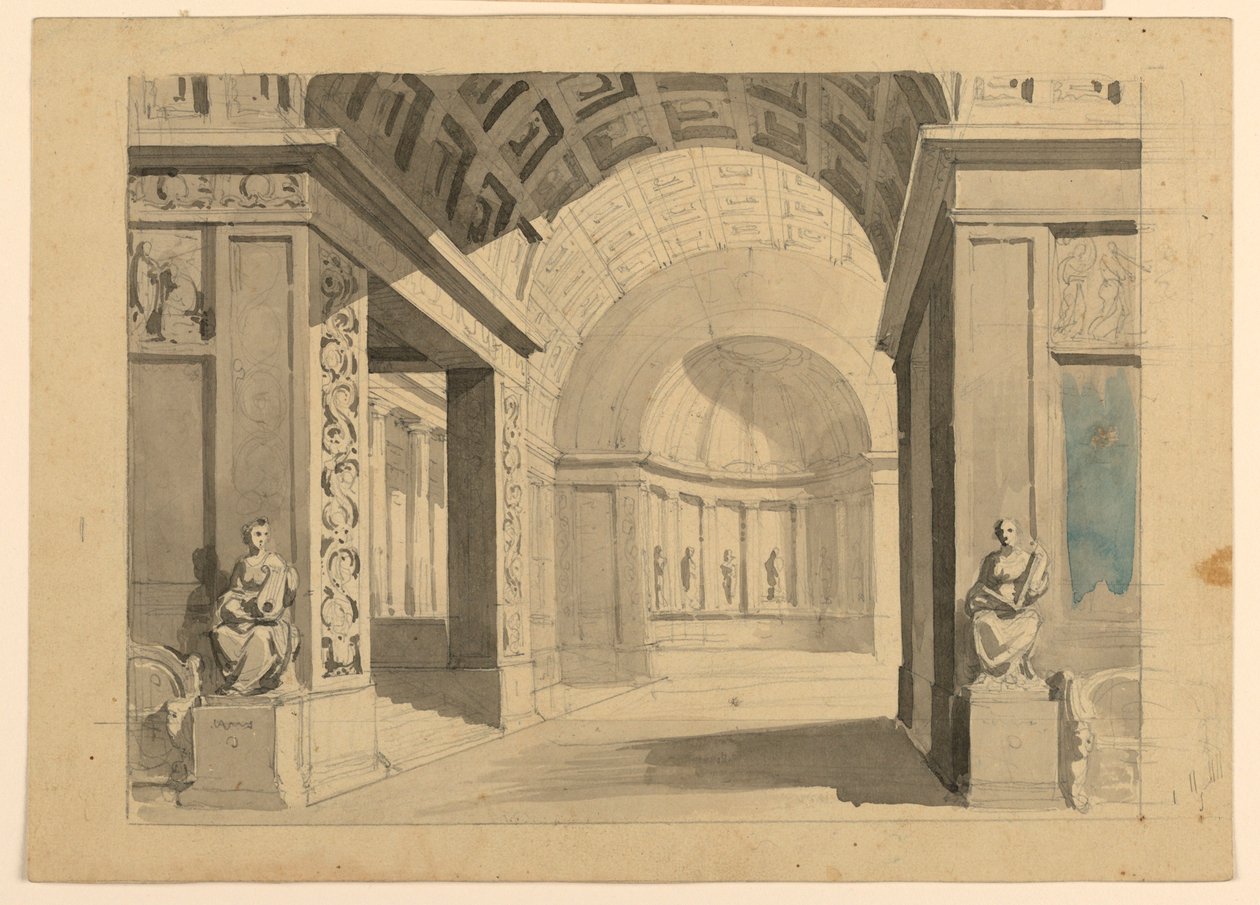 Scéna, interiér paláce od Unknown artist
