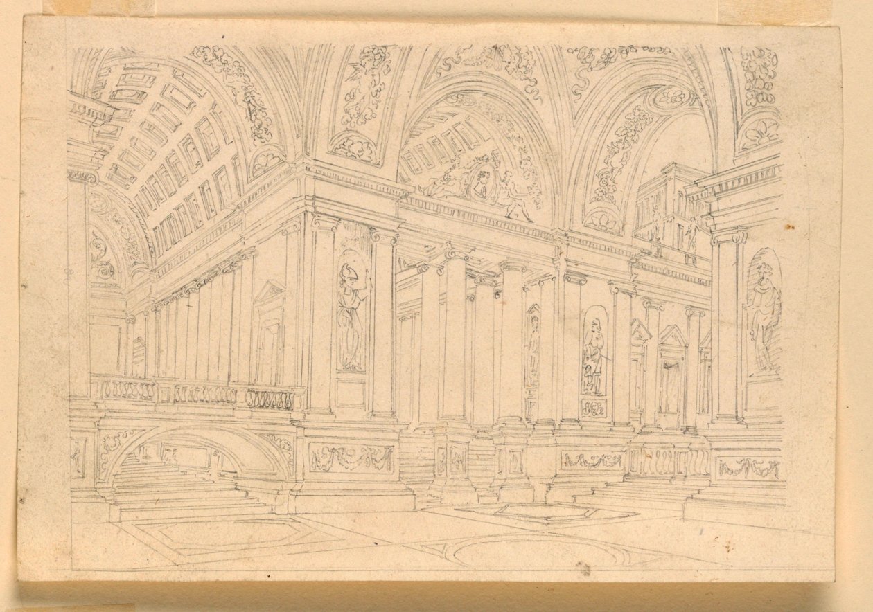 Scéna, interiér paláce od Unknown artist