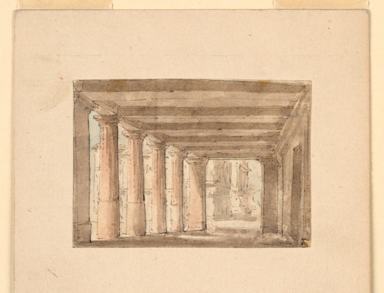 Scéna, Portico od Unknown artist